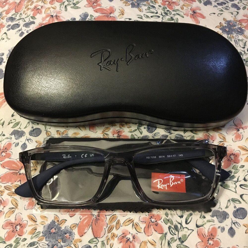 Ray Ban RB 7056 Rx Eyeglasses with case & sham 53-17-145 BROKEN - for parts